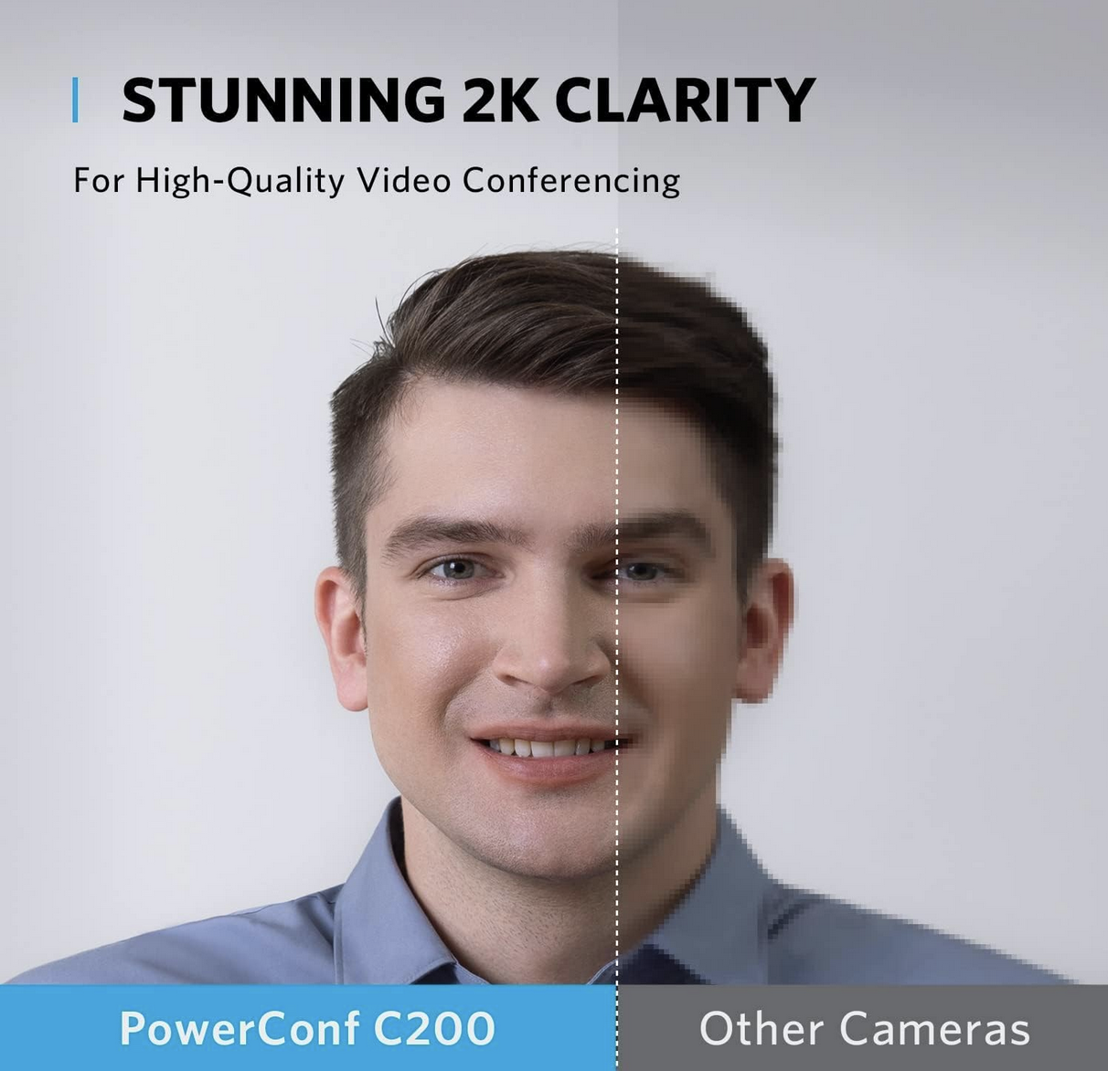 Person using Anker PowerConf C200 Webcam 